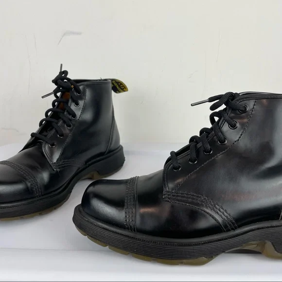 RARE Doc Martens NP5D Black Leather Boots Made in England UK Sz 8 - Picture 6 of 13